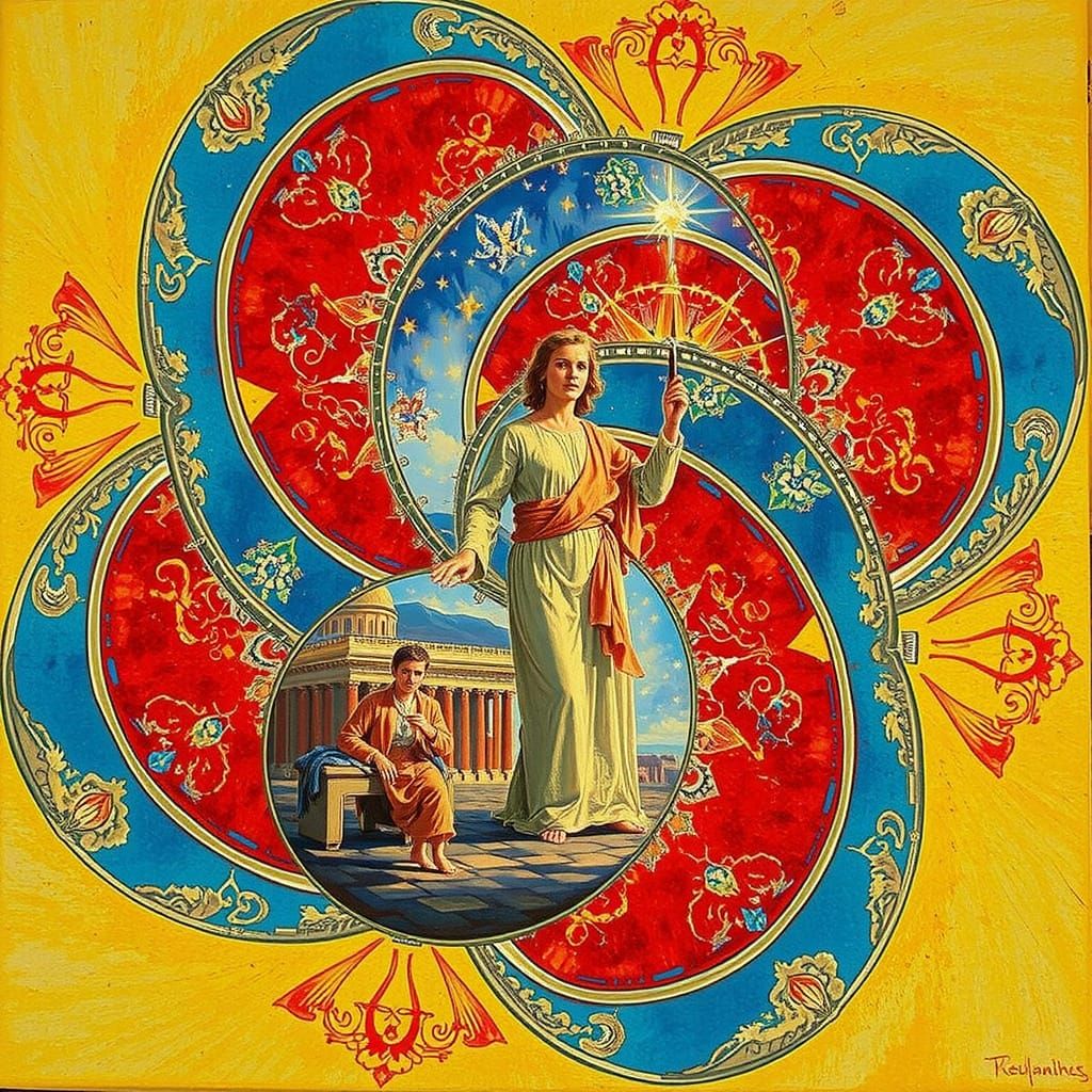 Masterpiece Painting of Beauty and Truth