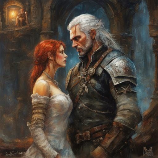 Geralt and Triss Generated by AI
