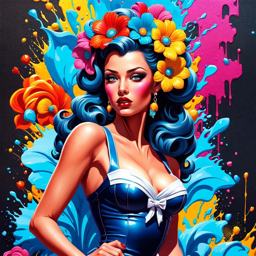 Flower Siren (Graffiti/Splash/Street Art)