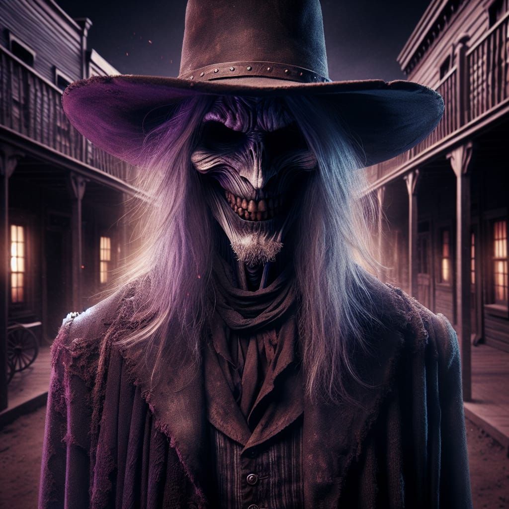 Western Horror Scene in Dark Cinematic Style