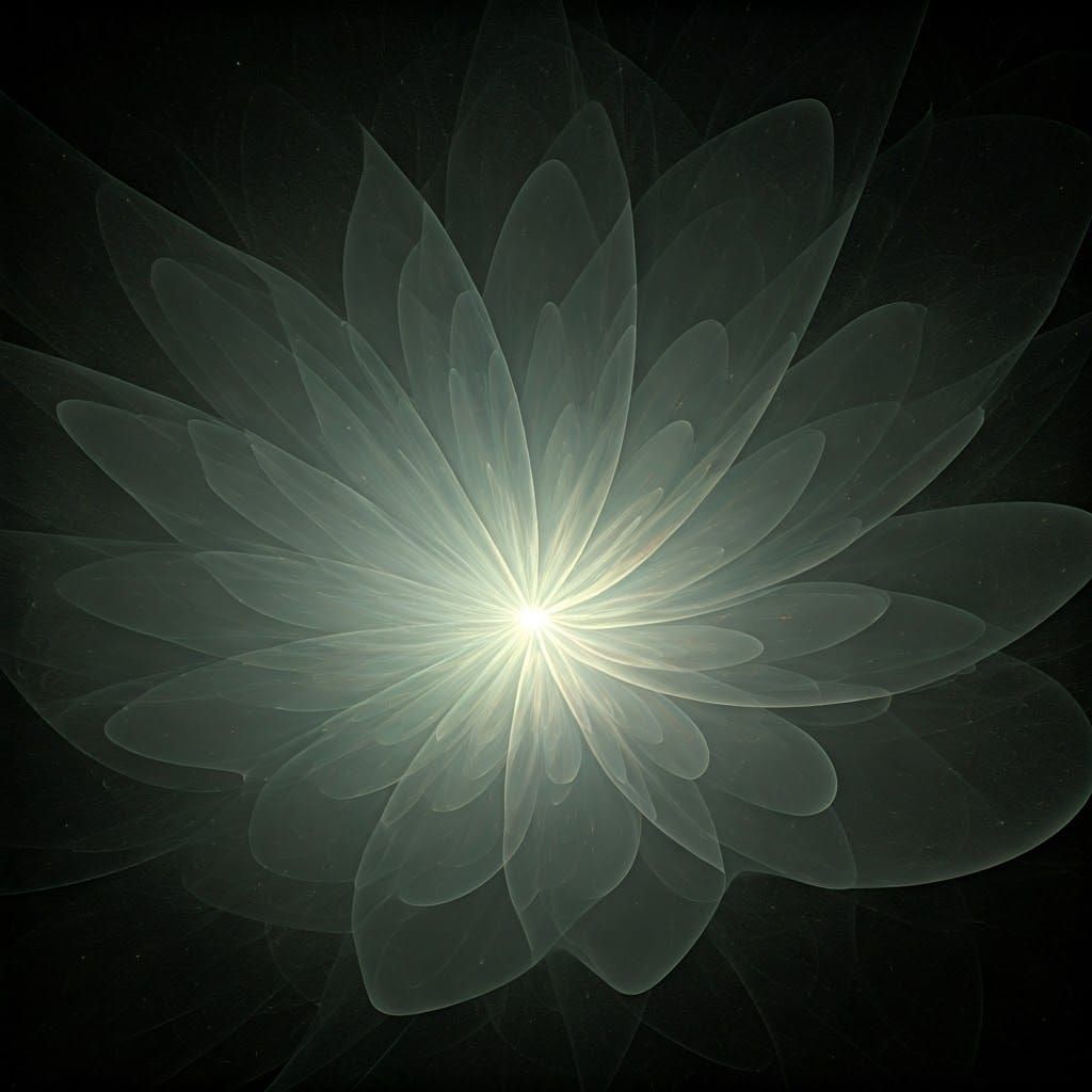 Celestial Bloom in Dark Cosmic Night