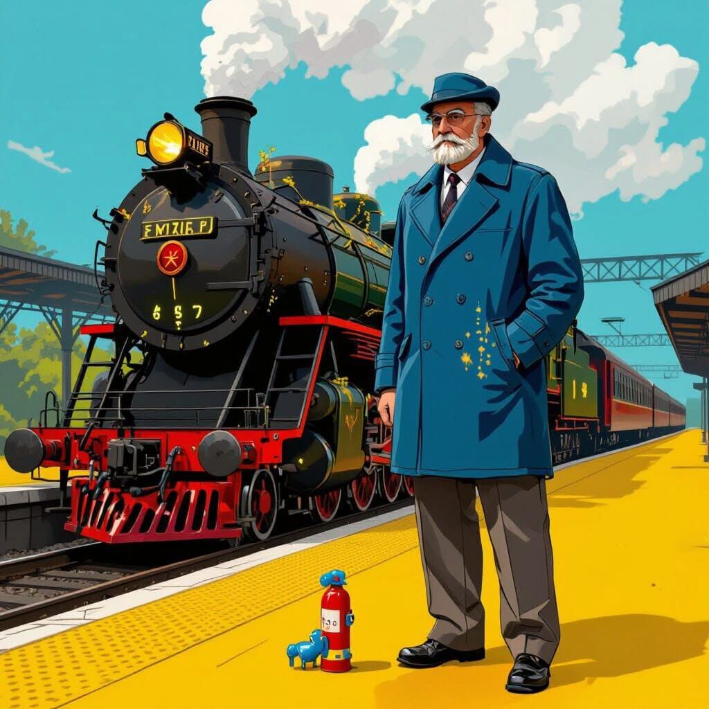 Epic Overgrown Art Deco Train Station in Mist