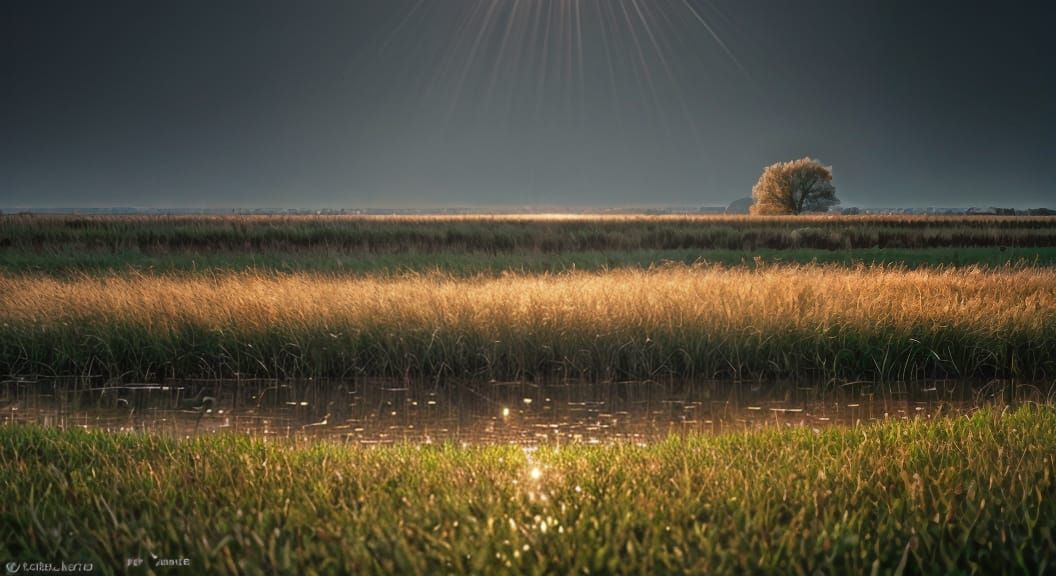 Glistening Mud Under Bright Sunshine