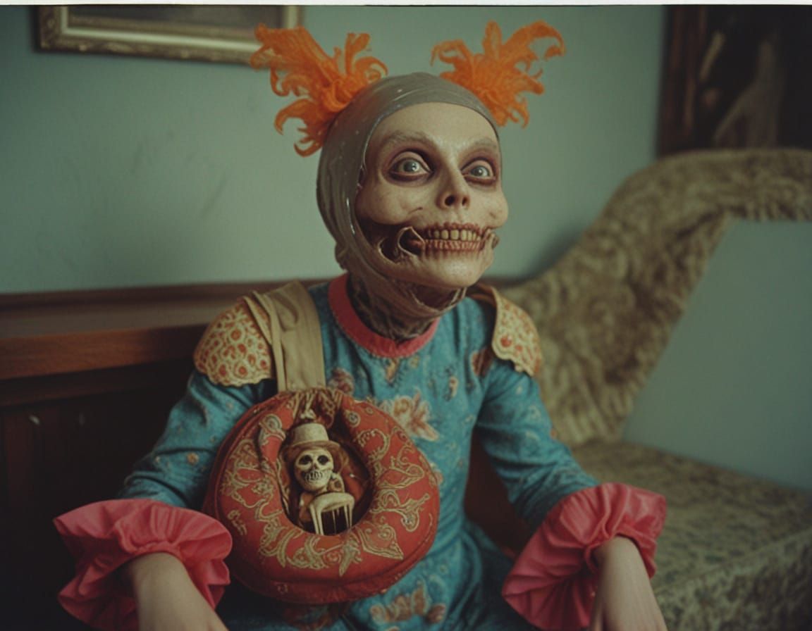 Horrifying Being Carries Magic Bag in Surreal Distorted Spac...