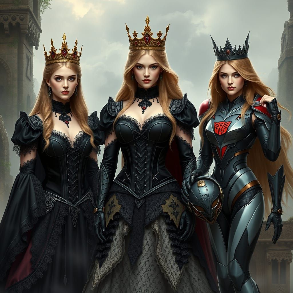 Queens and Princess in Ethereal Fantasy Setting