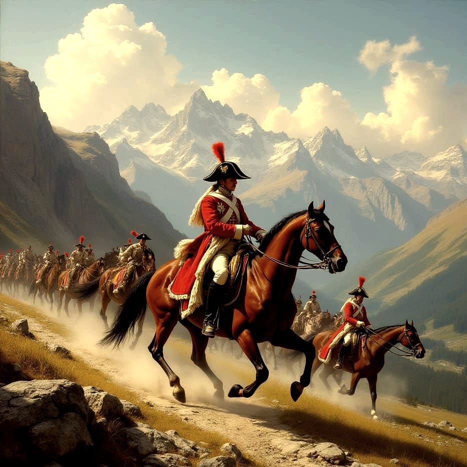 Napoleon's Daring Alpine Crossing in Equestrian Style