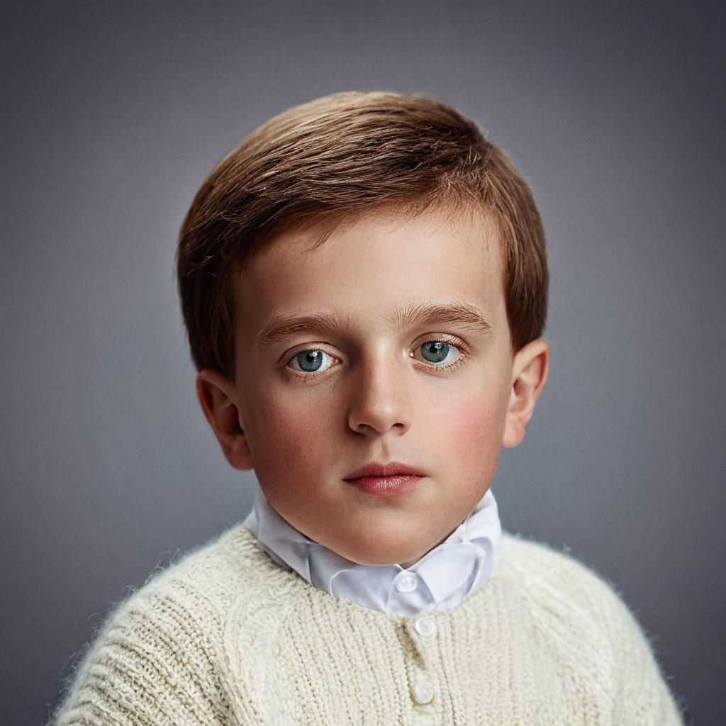 Baby Cricket Player: Professional Studio Portrait