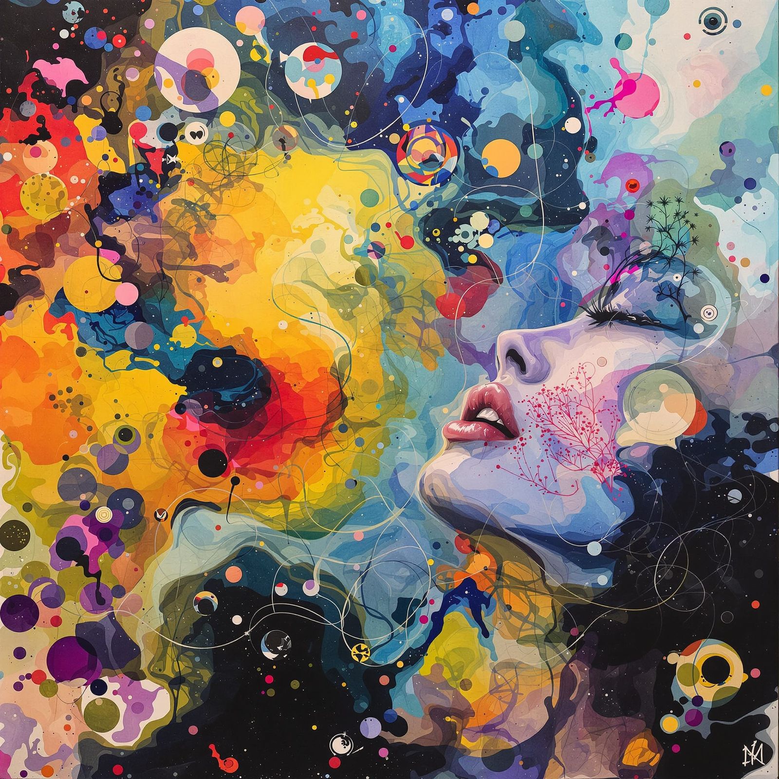 Surreal Alcohol Ink and Acrylic Painting of Shifting Emotion...