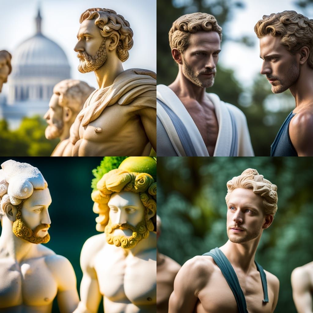 Gay Greek Gods in a Delightful Garden