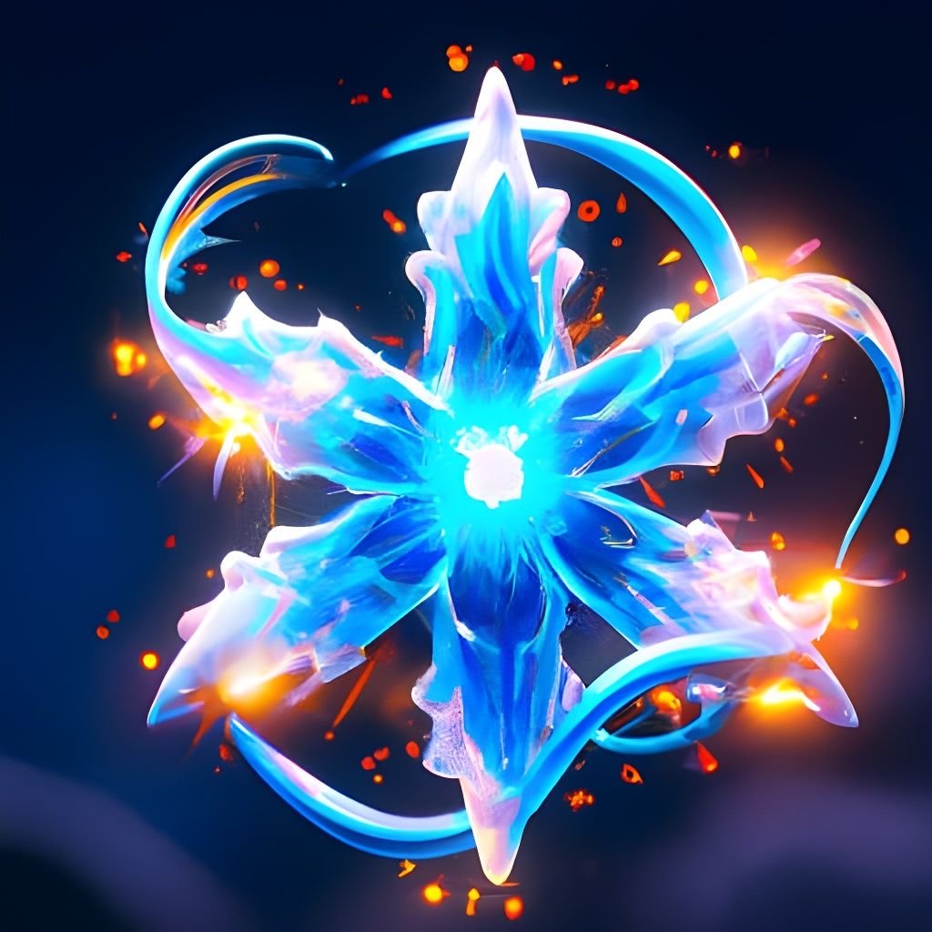 Magical Christmas Star in Glitter Light and Ice