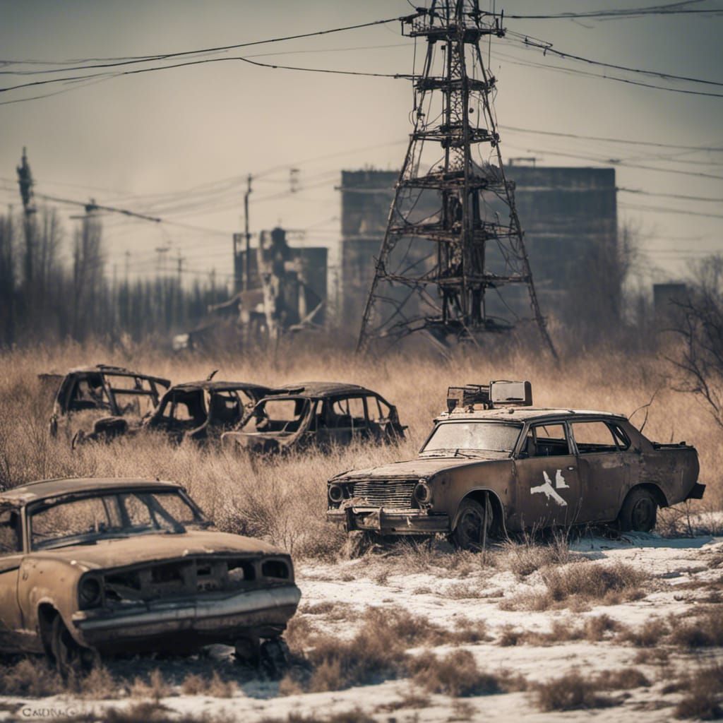 Post-Apocalyptic Nuclear Winter Landscape
