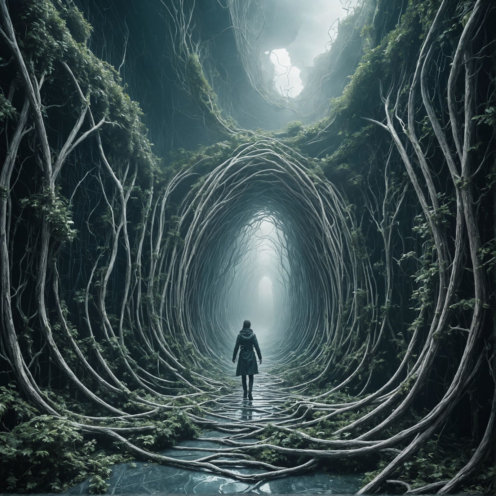 Hyperion's Ghosts in Surrealist Style