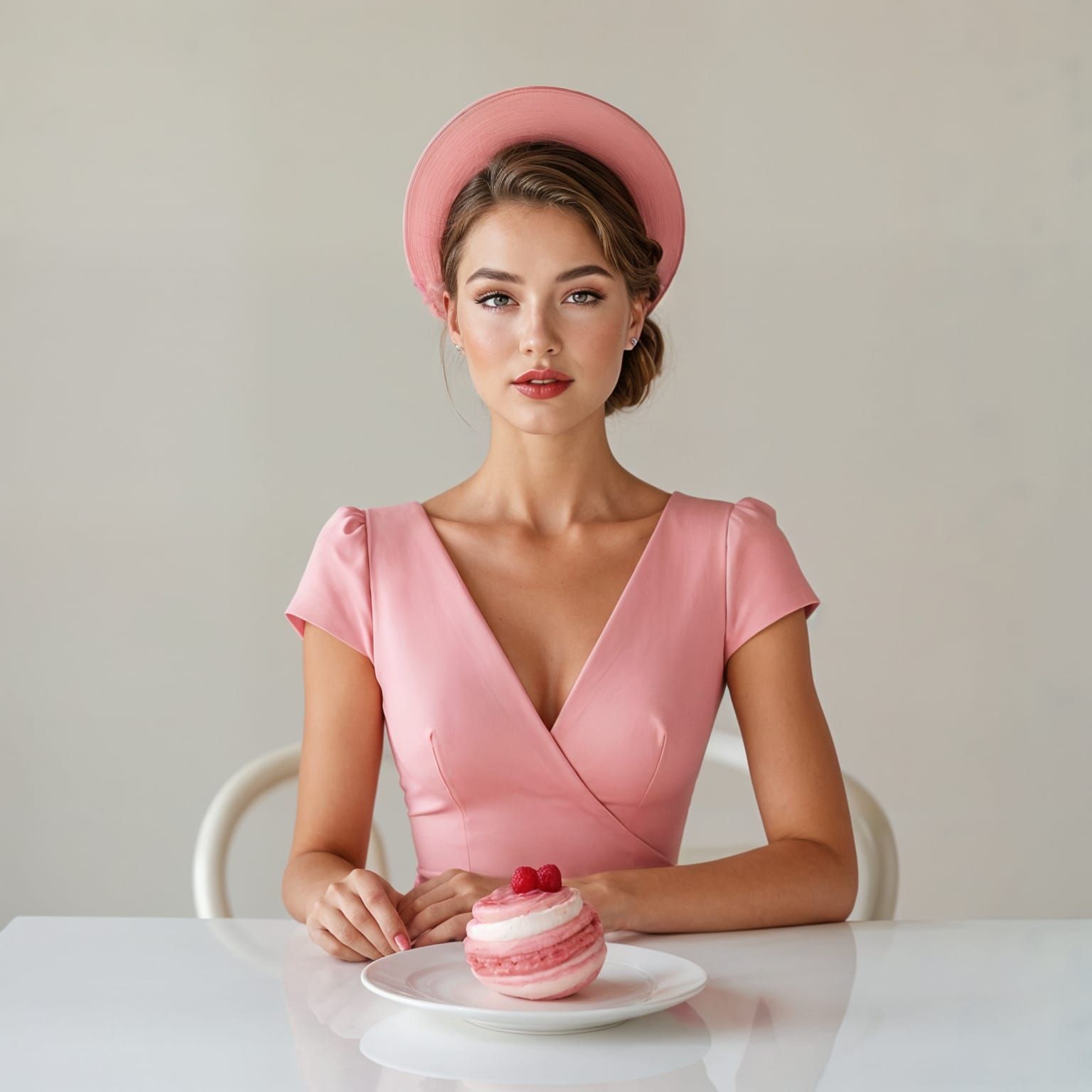 Raspberry Planet Dessert Fashion Portrait