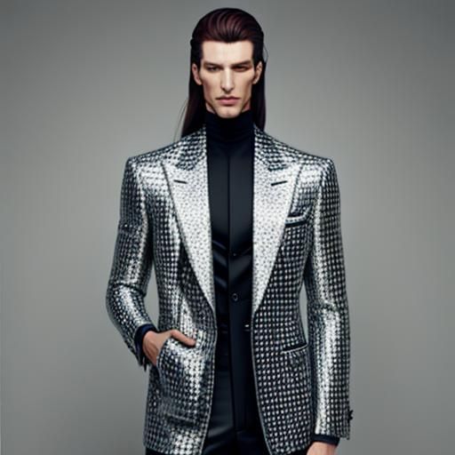 wearing expensive clothes,