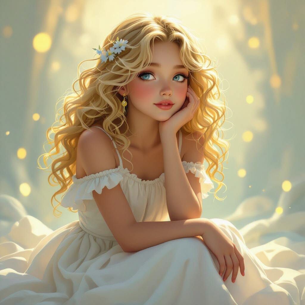 Dreamy Girl Portrait in Ethereal Style