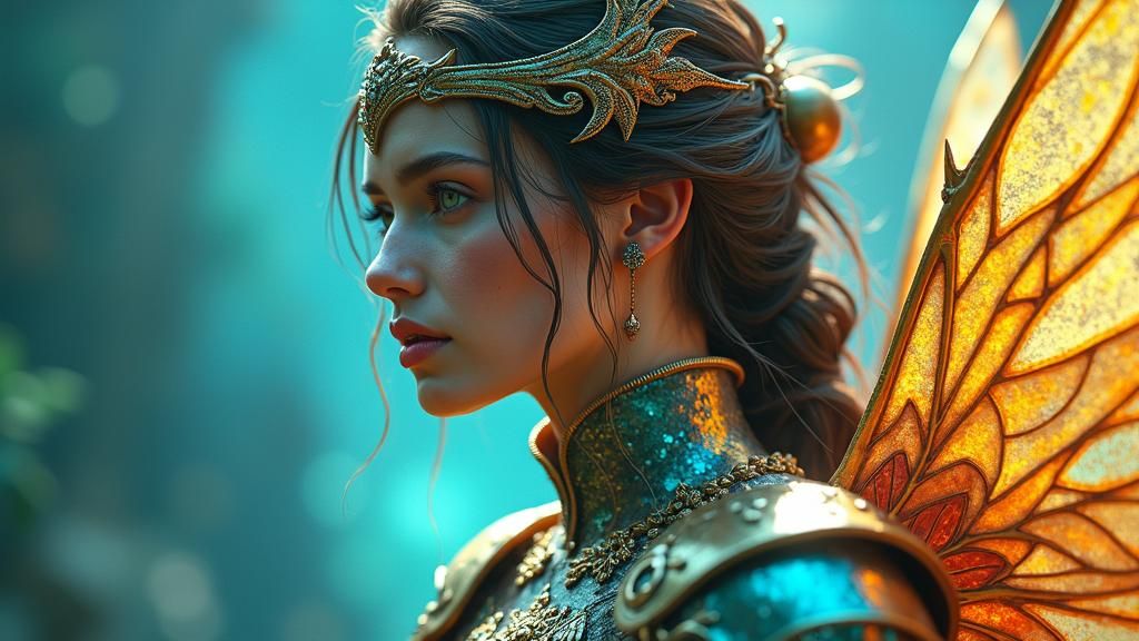 Female Warriors with Fairy and Angel Wings