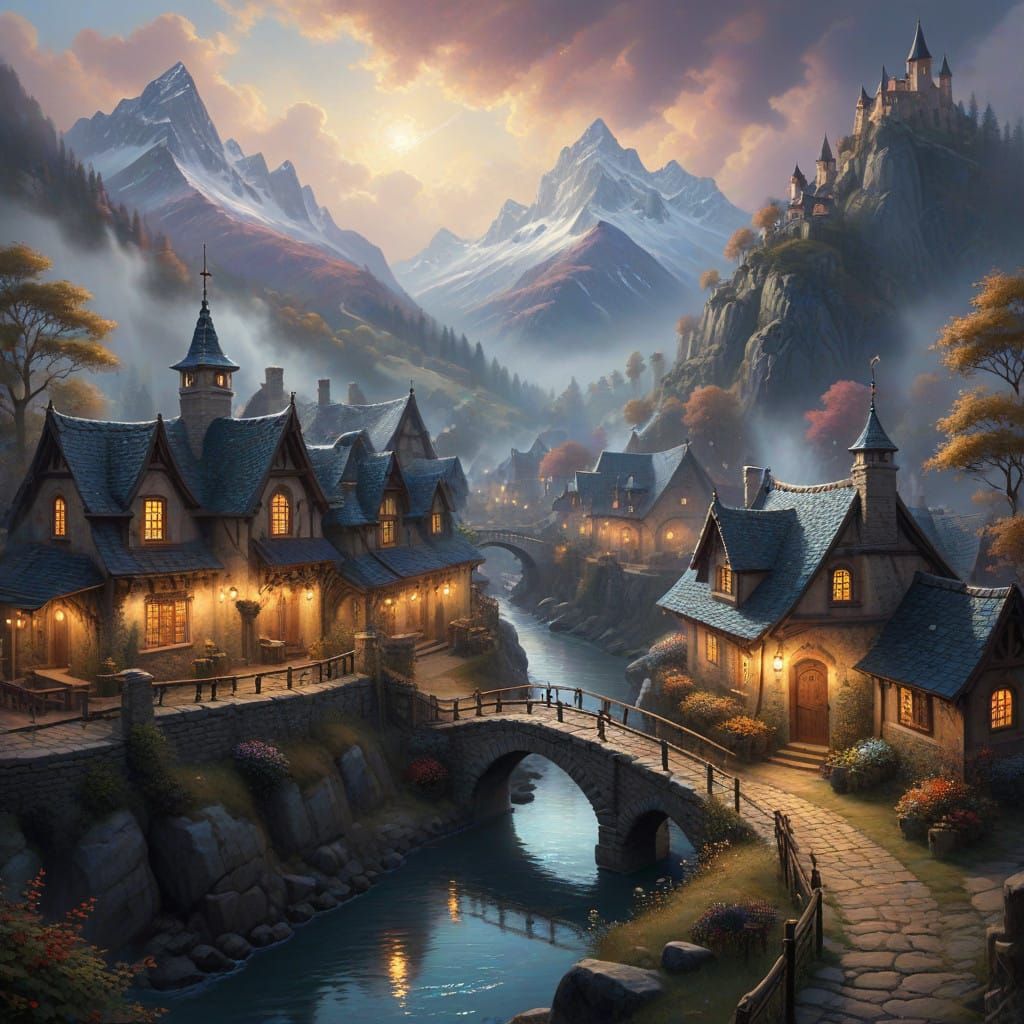 Medieval Village in a Dreamlike State