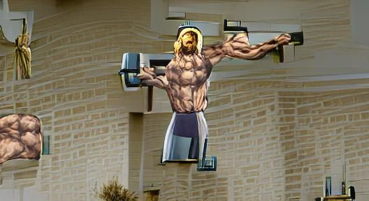 Strong Jesus Christ Illustration