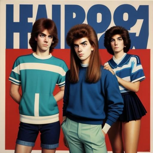 1980s teenagers looking grumpy