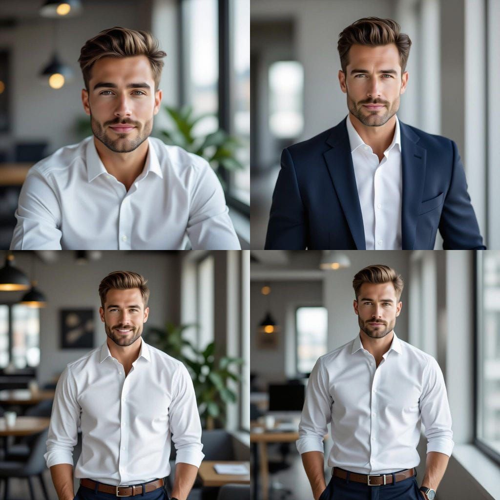 Photorealistic Portrait of a Confident Young CEO