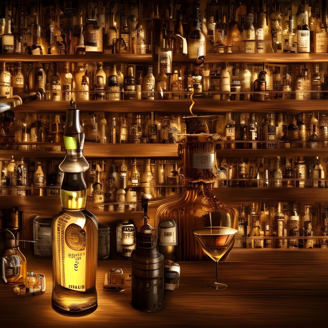 Steampunk Whiskey Cellar Inspired by Patrick Woodroffe