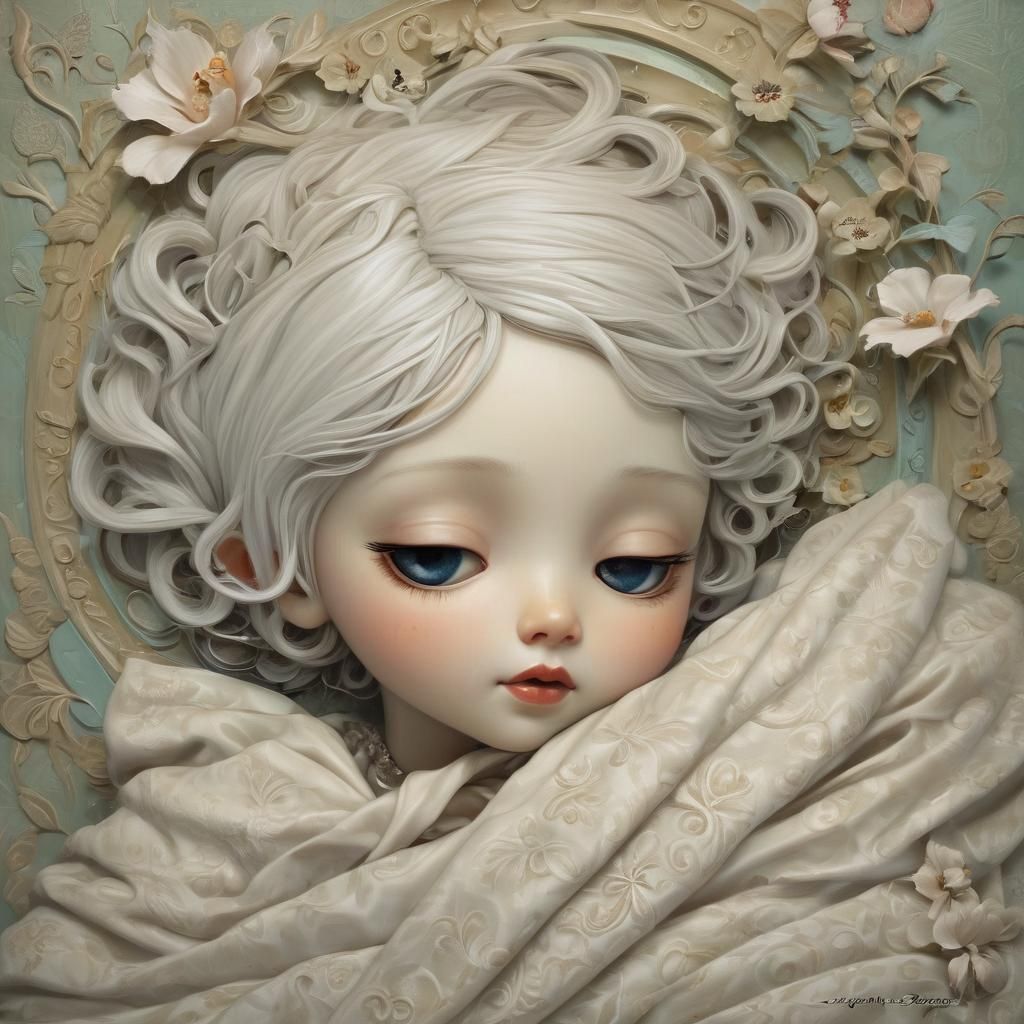 Vibrant Storybook Scene in Impasto Style