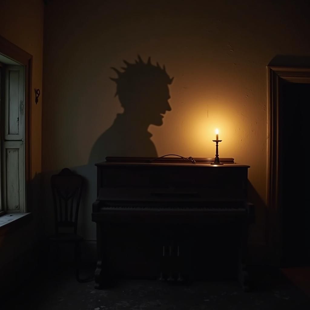 Sinister Shadowy Figure in Abandoned Mansion