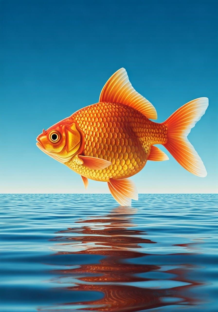 Strawberries Packaged in Goldfish: Sci-Fi Photorealism