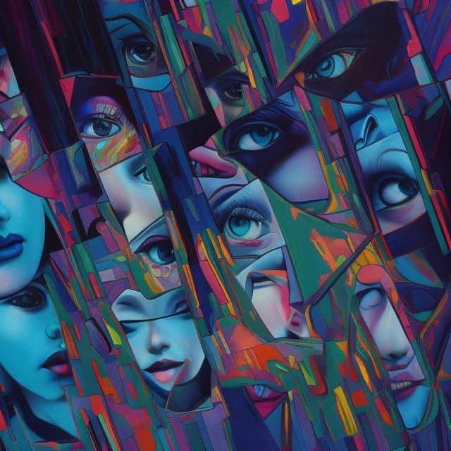 Victorian Village Optical Illusion on Stormy Cliff