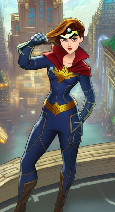 Wonder Woman and Doctor Strange in Animation Style