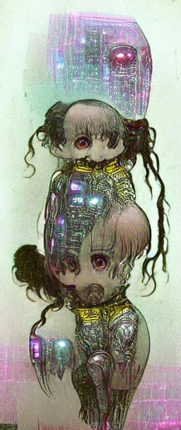 Cyberpunk Magical Girl with Body Horror Elements