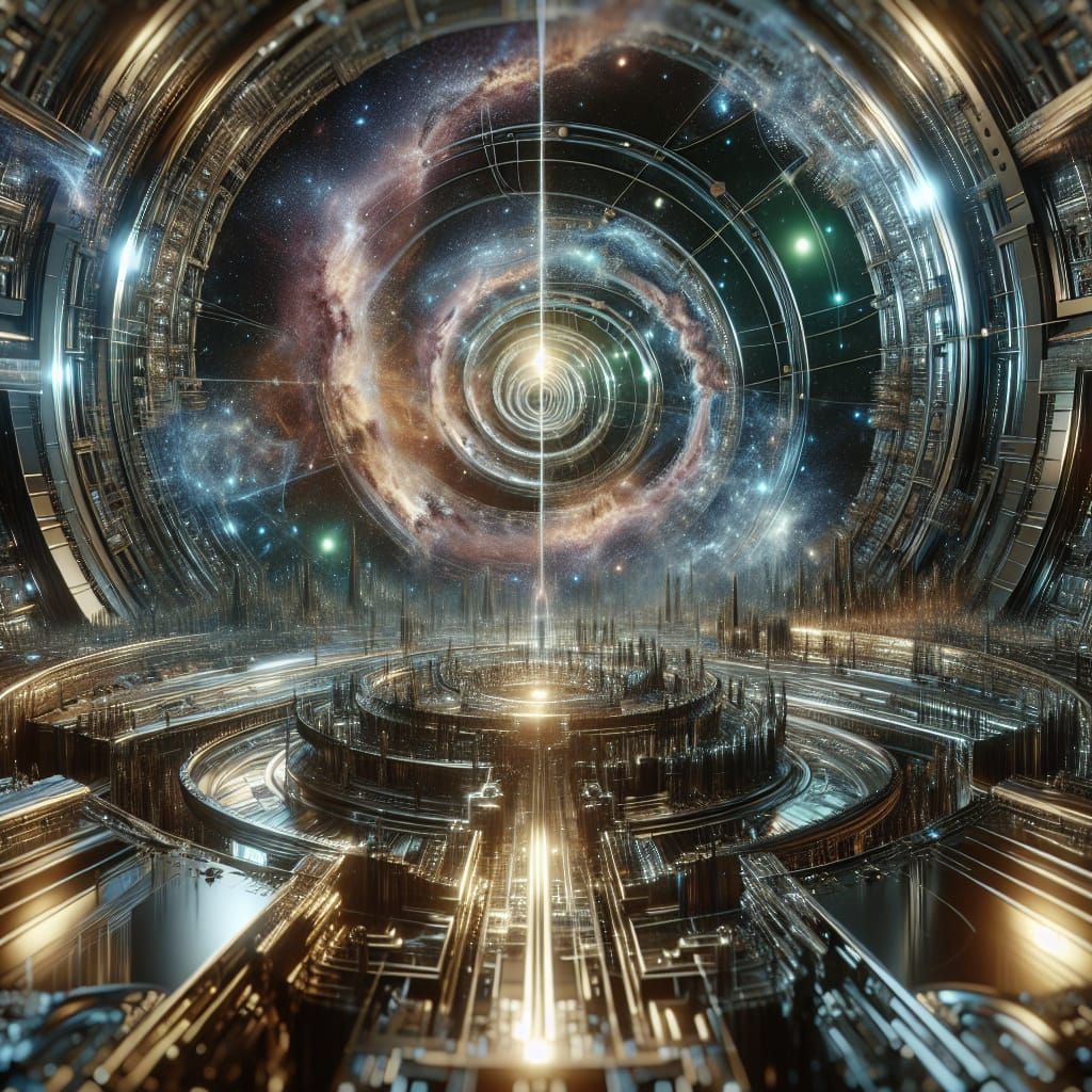 Cosmic Portal Merging Time and Space: Sci-Fi Worlds