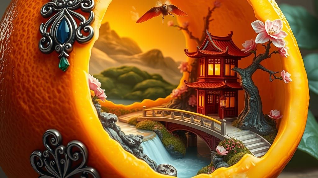Surreal Orange Reveals Dreamlike World Within