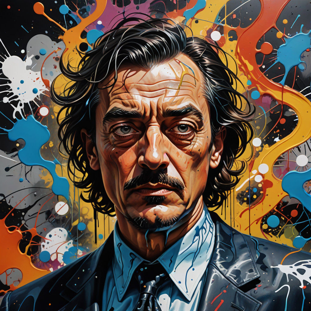 High-Contrast, Hyper-Realistic Portrait of a Frustrated Offi...