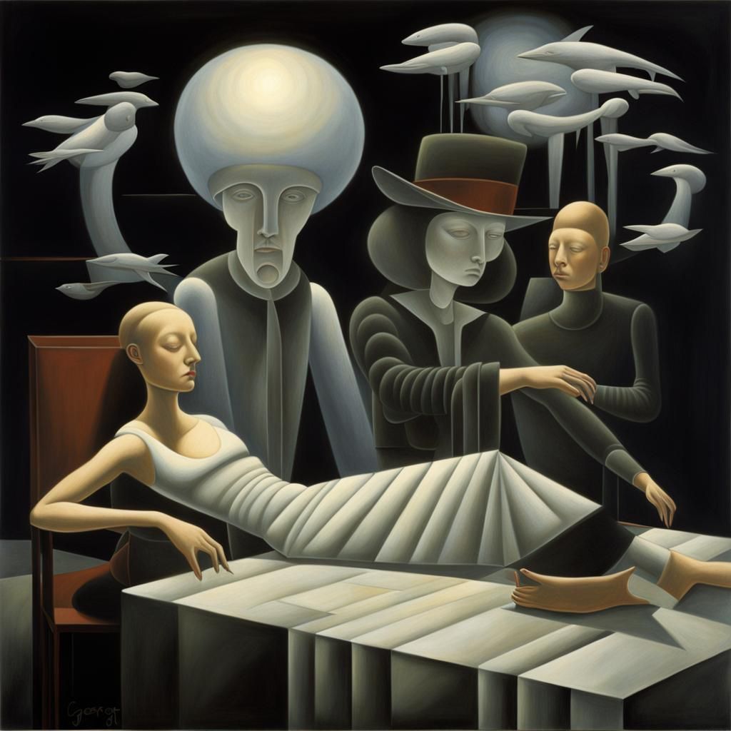 Noir Cyberpunk Party in Chalk Art Style