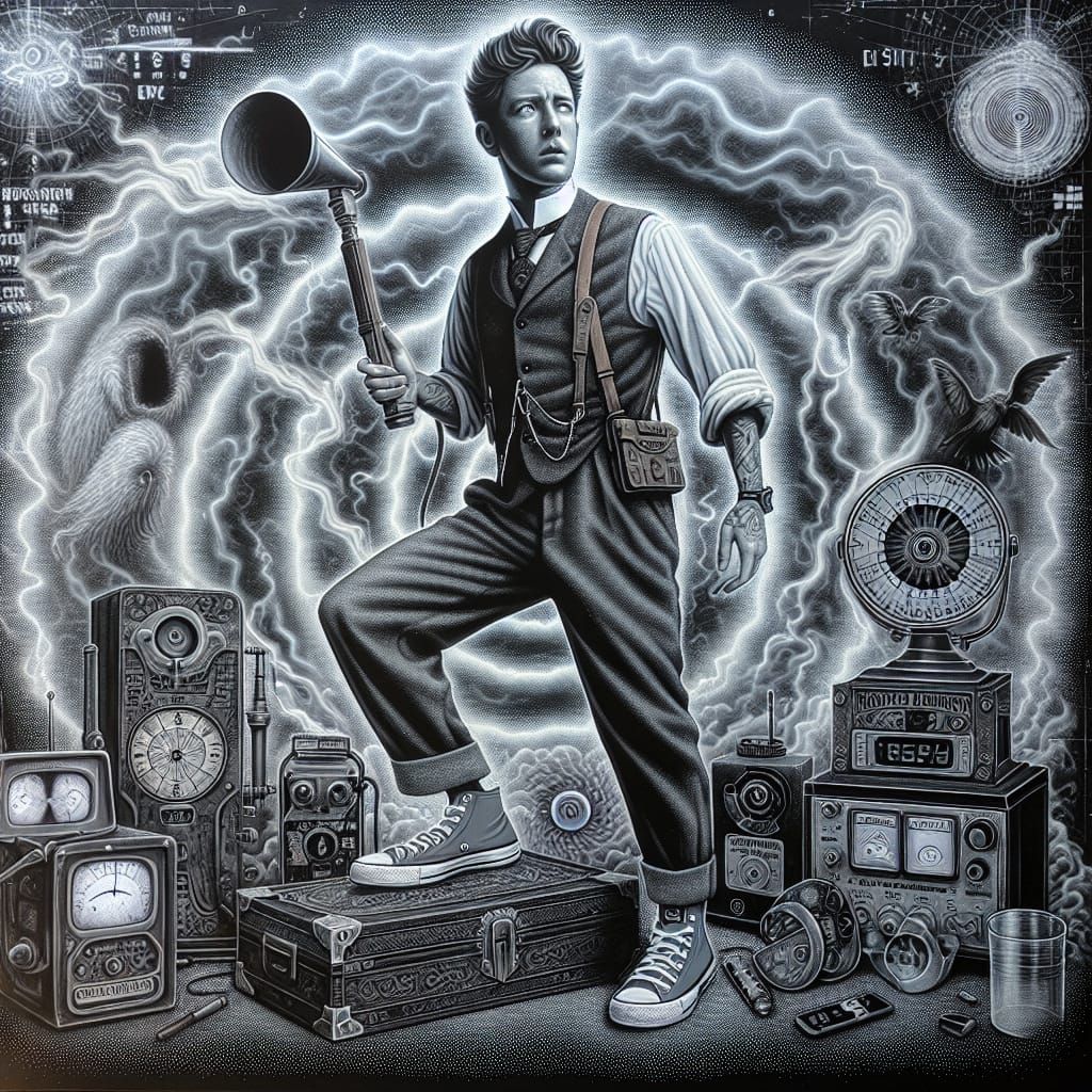 Elaborate Tarot Card Featuring Time Traveler