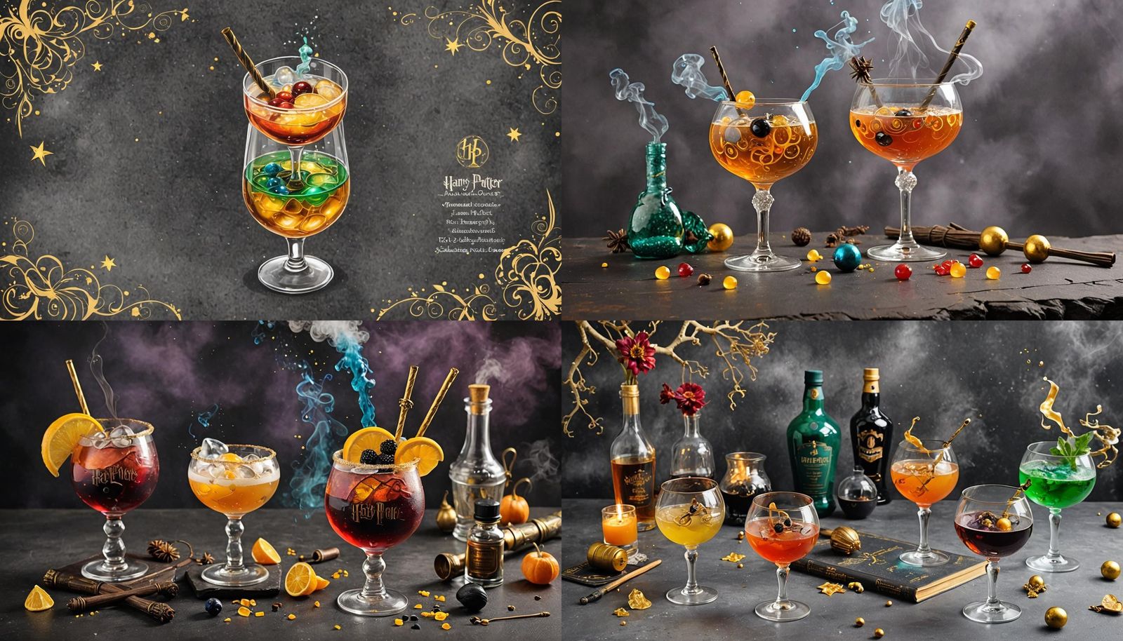 Magical Harry Potter Cocktail with Bubbling Cauldron