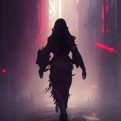 Futuristic Dark Fantasy Concept Art in 8K