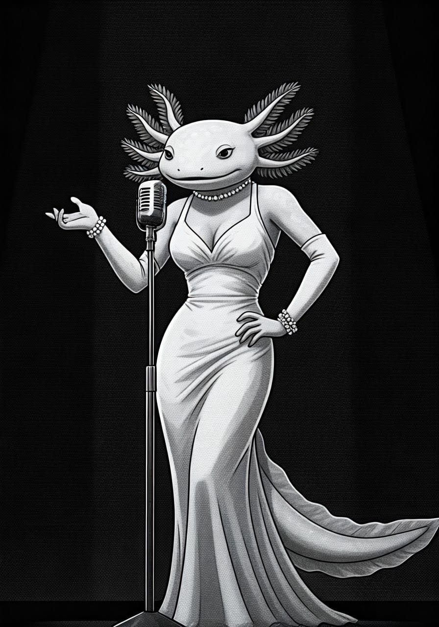 Axolotl sings the Blues