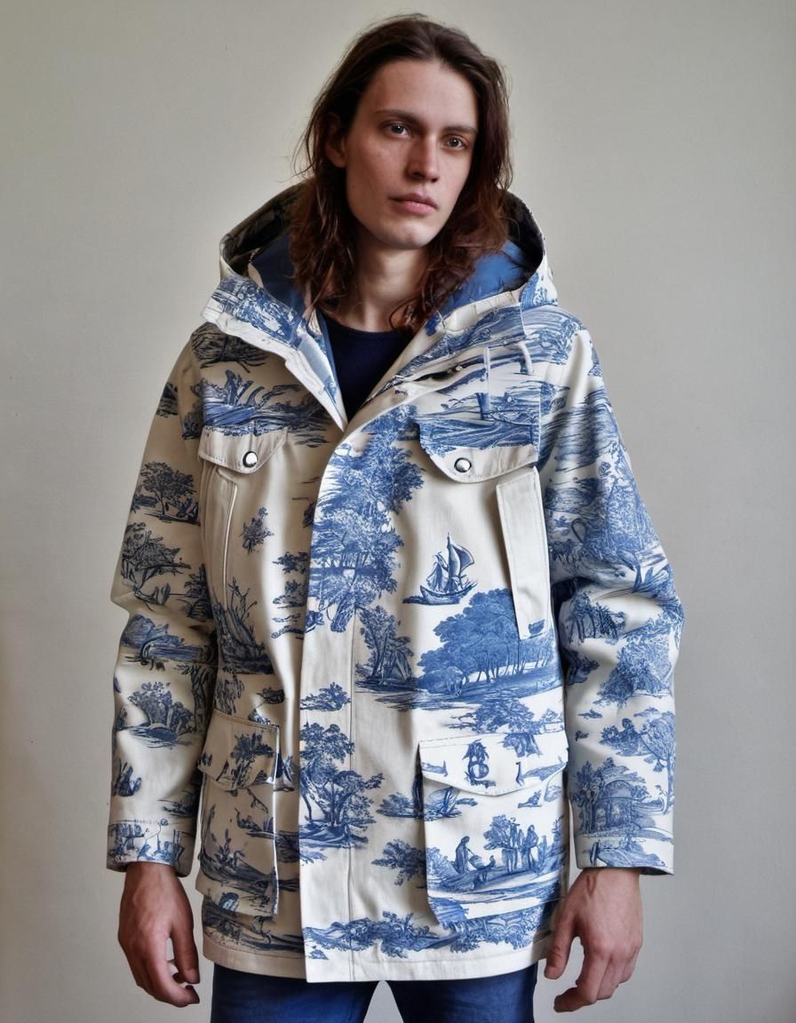 Parka. Toile de Jouy