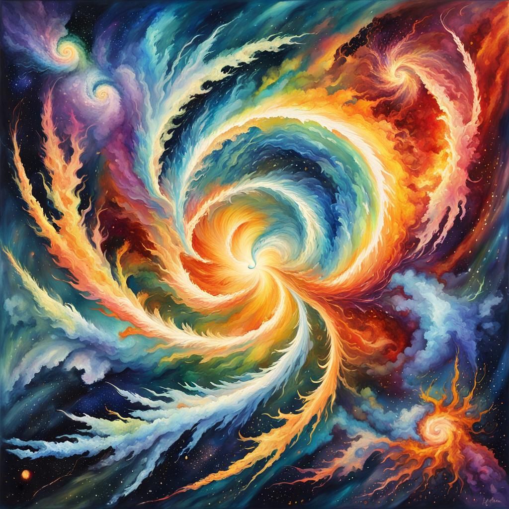 Colorful Quasar Painting with Pulsar Jets in Gouache