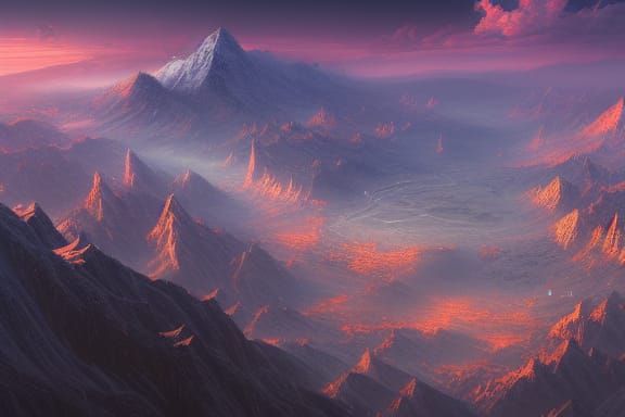 Gondor Aerial View: Digital Art Masterpiece