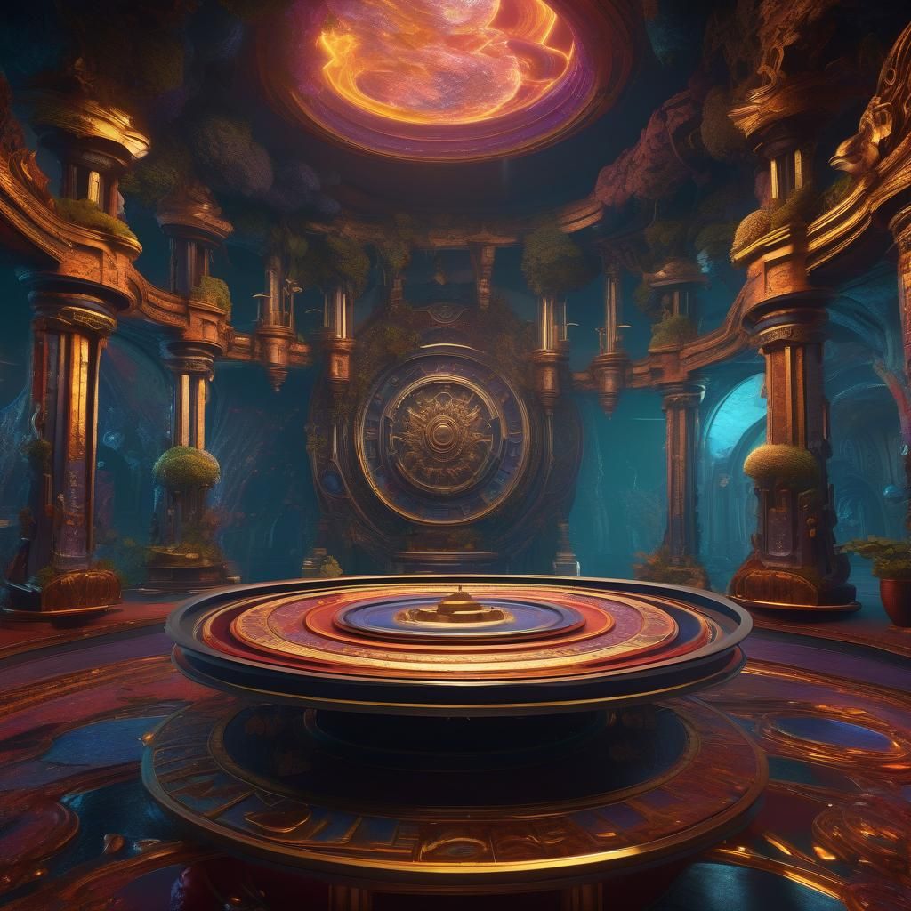 Fantastical Spin Room in Detailed Matte Painting