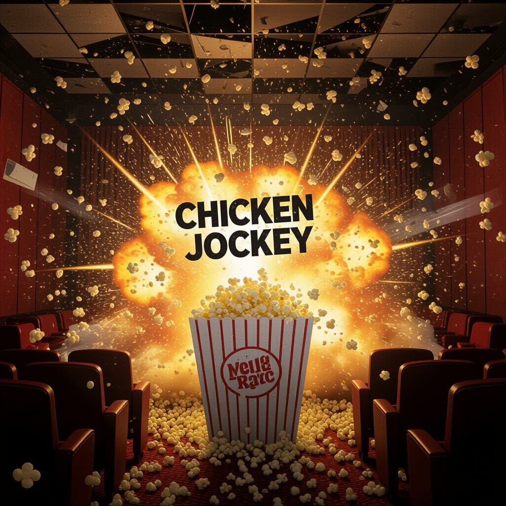 Exploding Movie Theater with Popcorn Chaos