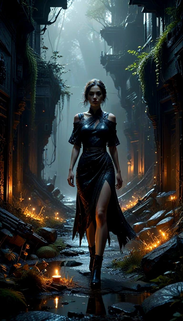 Surreal Cityscape at Dusk