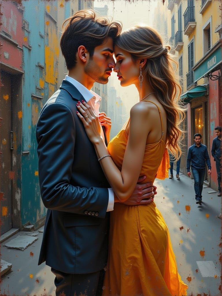 French Woman in Paris: Impressionistic Encaustic Wax Portrai...