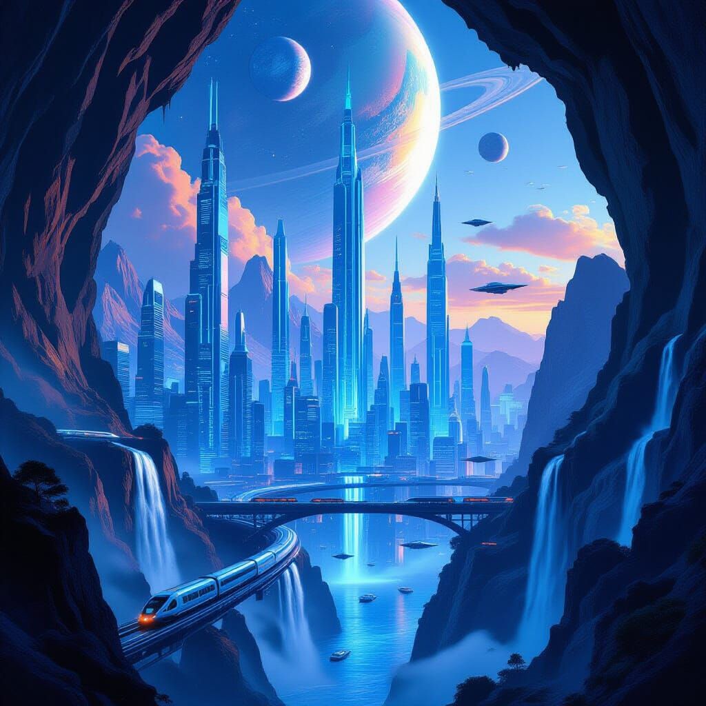 Metrópolis de Néón en el Nido Estelar