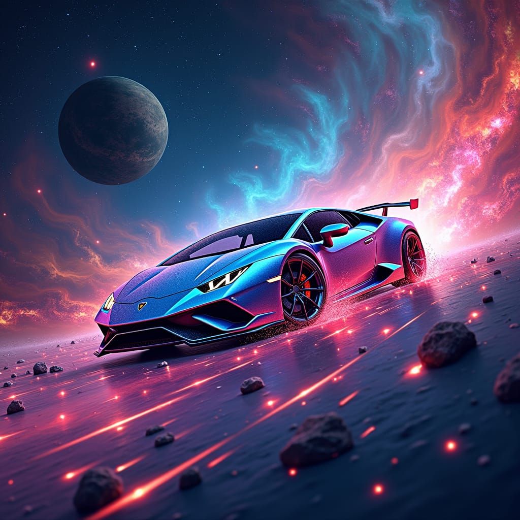 Lamborghini in Cosmic, Iridescent Splendor