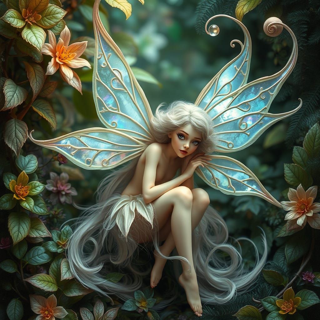 Delicate Fae in Whimsical Forest