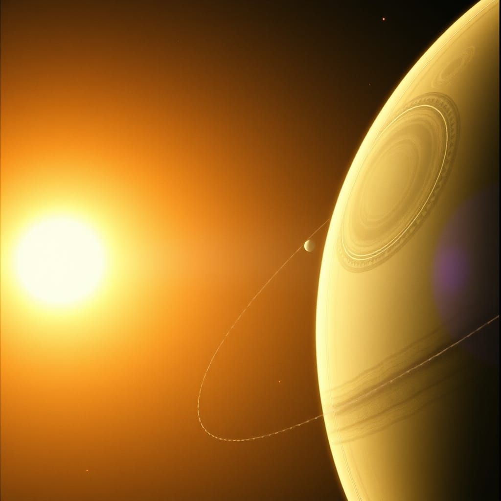 Solar System Cinematic Masterpiece with Planets and Sun Clos...